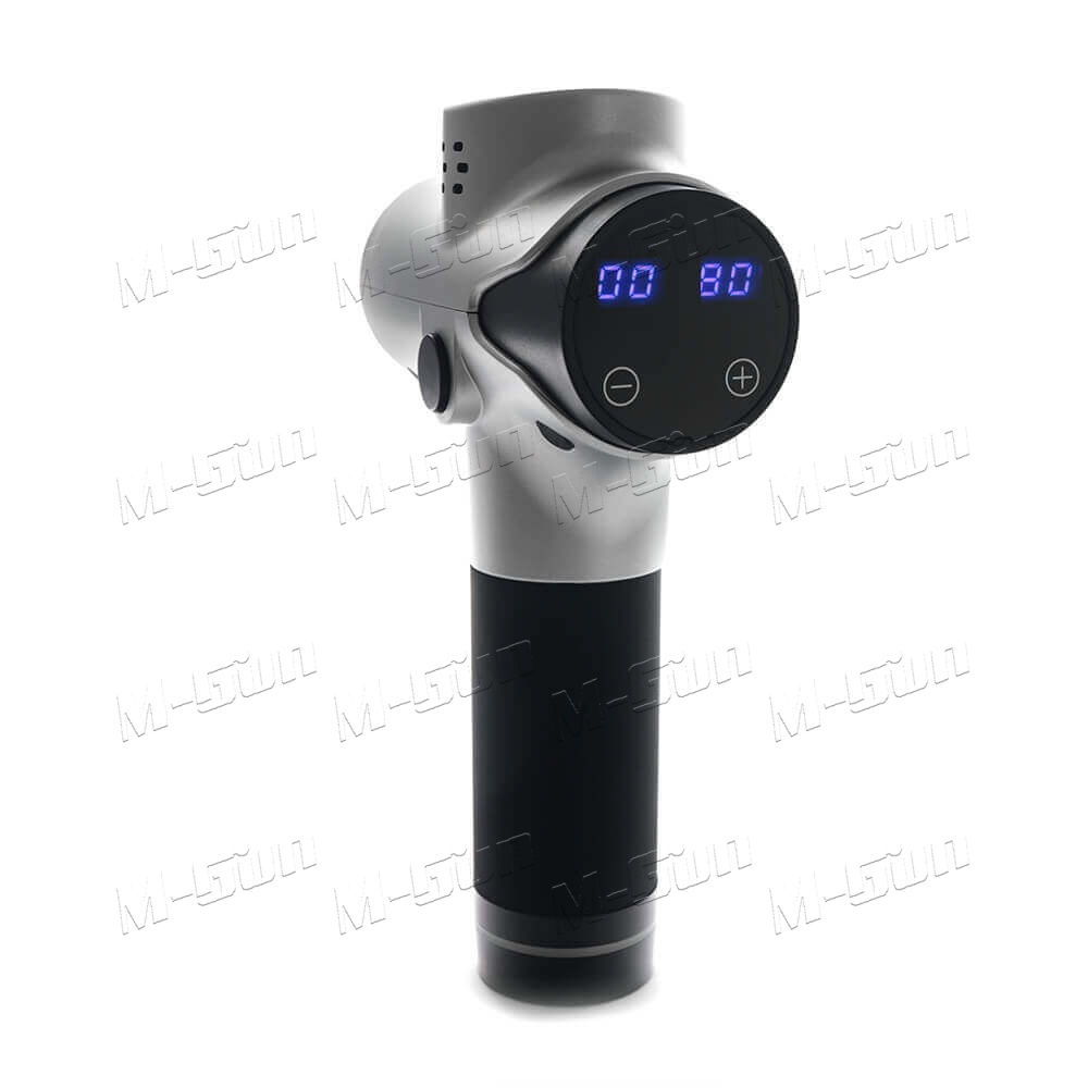 Купить перкуссионный массажер Massage Gun EM03 24V, 1500 MAh (серебристый)  в Ижевске по цене 4210 рублей в «M-Gun.ru»